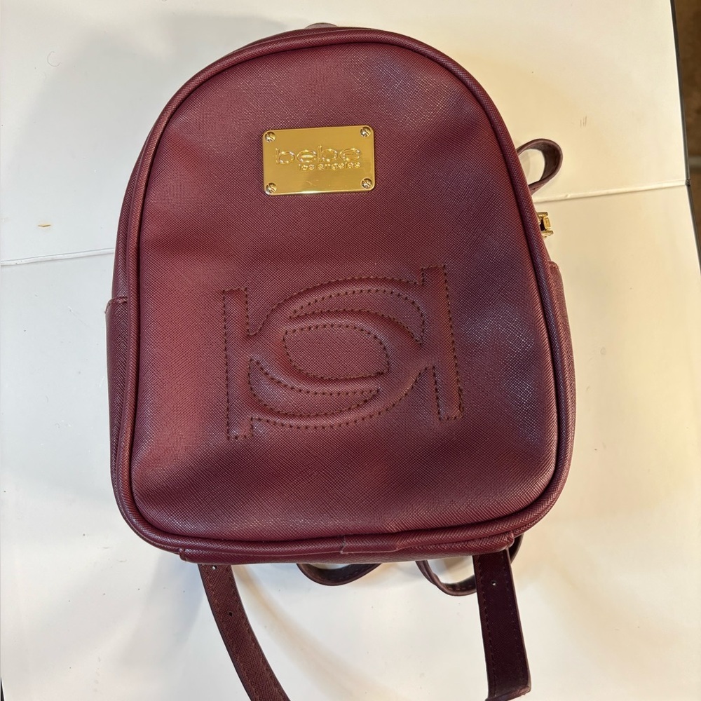 NWOT Bebe maroon mini backpack